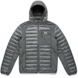 NWT Merrell Men’s Black Quilted Hooded Jacket Lightweight Polyester M